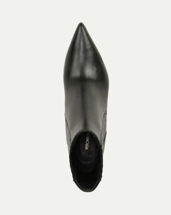Lisa Leather MidHeel Bootie Black Leather Women Veronica Beard Shoes Lisa Leather MidHeel Bootie Black Leather Women Veronica Beard Shoes