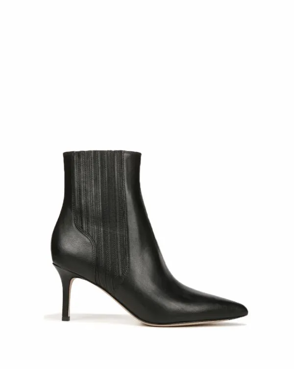 Lisa Leather MidHeel Bootie Black Leather Women Veronica Beard Shoes Lisa Leather MidHeel Bootie Black Leather Women Veronica Beard Shoes
