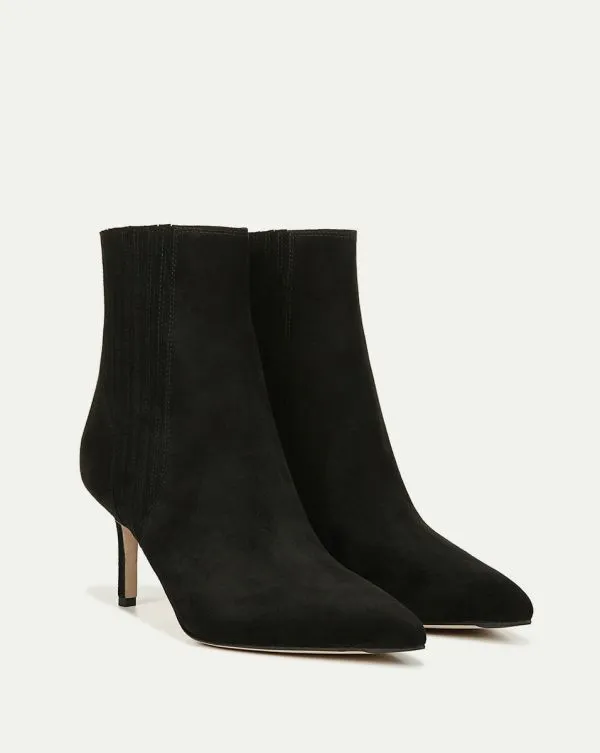 Lisa Suede MidHeel Bootie Black Suede Women Veronica Beard Shoes Lisa Suede MidHeel Bootie Black Suede Women Veronica Beard Shoes