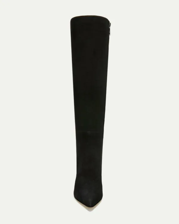 Lisa Suede Tall Boot WideCalf Black Suede Women Veronica Beard Shoes