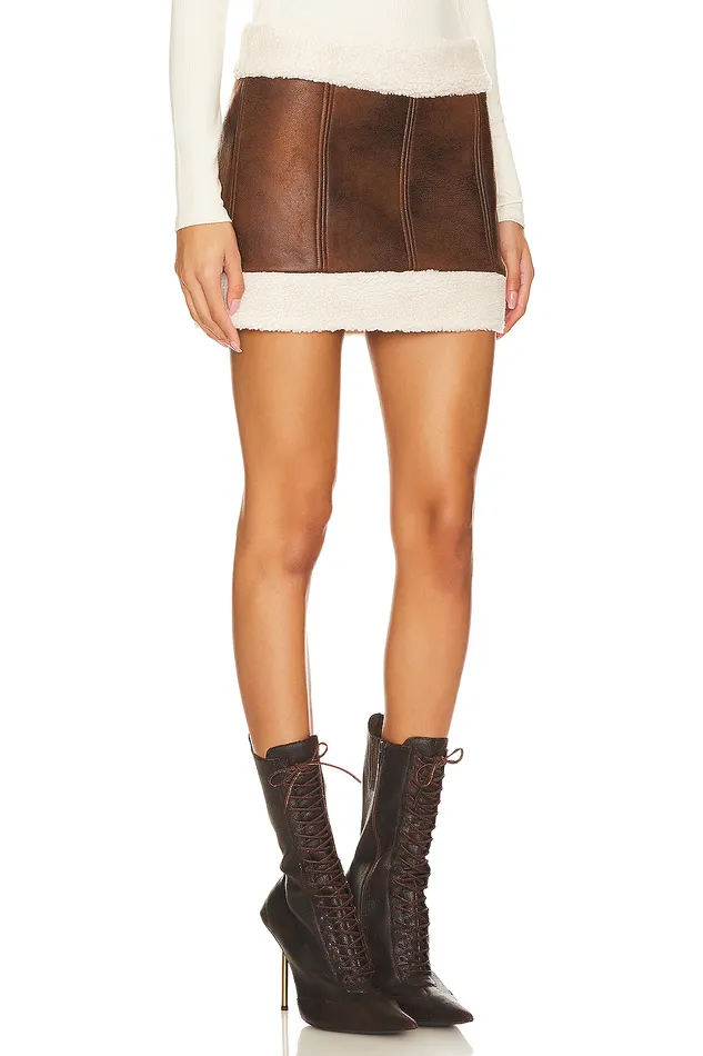 Luanne Mini Skirt Walnut Women Lovers and Friends Skirts Luanne Mini Skirt Walnut Women Lovers and Friends Skirts