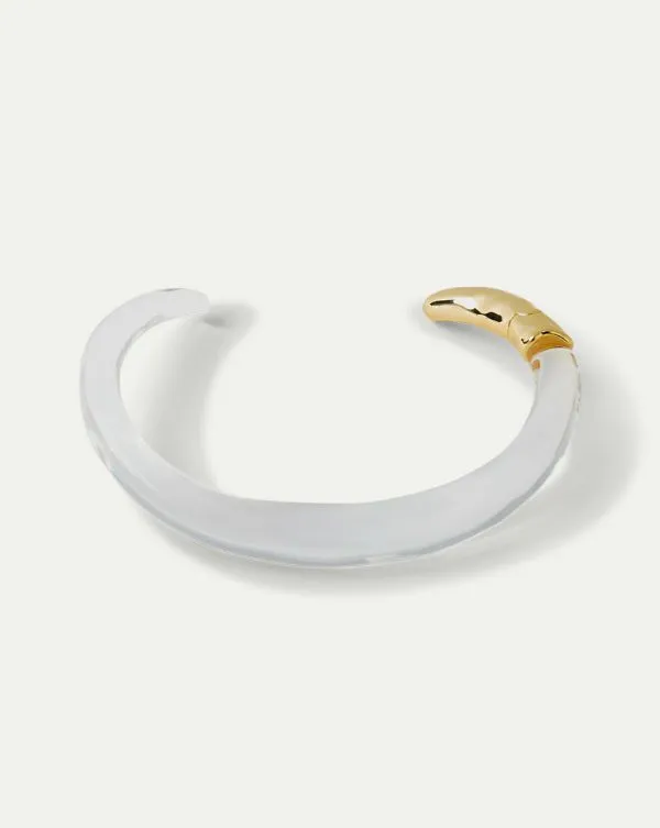 Lucite Collar Necklace Clearandgold Women Veronica Beard Accessories