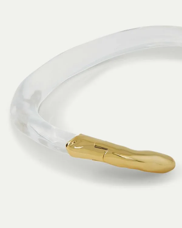 Lucite Collar Necklace Clearandgold Women Veronica Beard Accessories