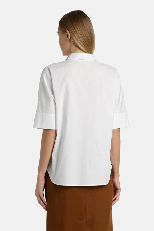 Luisa Spagnoli Borgata Borgata White Women Blouses and Shirts Luisa Spagnoli Borgata Borgata White Women Blouses and Shirts