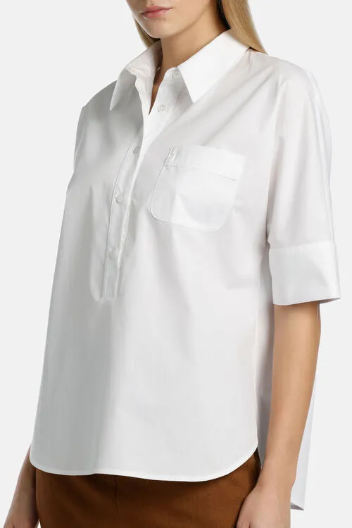 Luisa Spagnoli Borgata Borgata White Women Blouses and Shirts Luisa Spagnoli Borgata Borgata White Women Blouses and Shirts