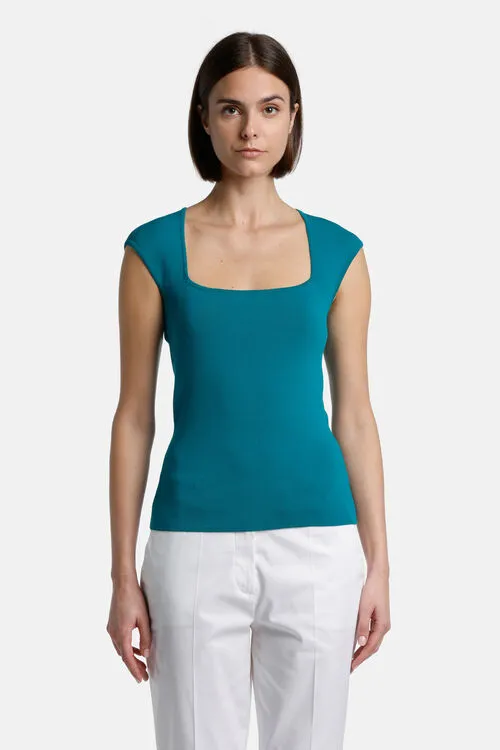 Luisa Spagnoli Cebrio Cebrio Peacock Women Tops and TShirts