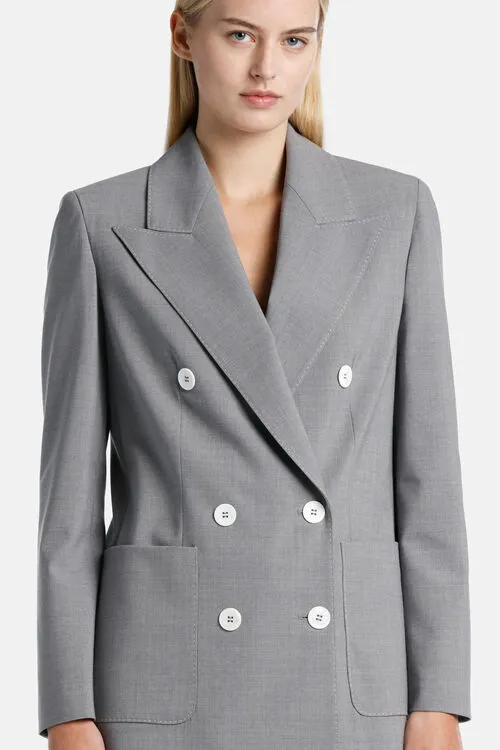 Luisa Spagnoli Vignone Vignone Grey Melange Women Jackets and Blazers Luisa Spagnoli Vignone Vignone Grey Melange Women Jackets and Blazers