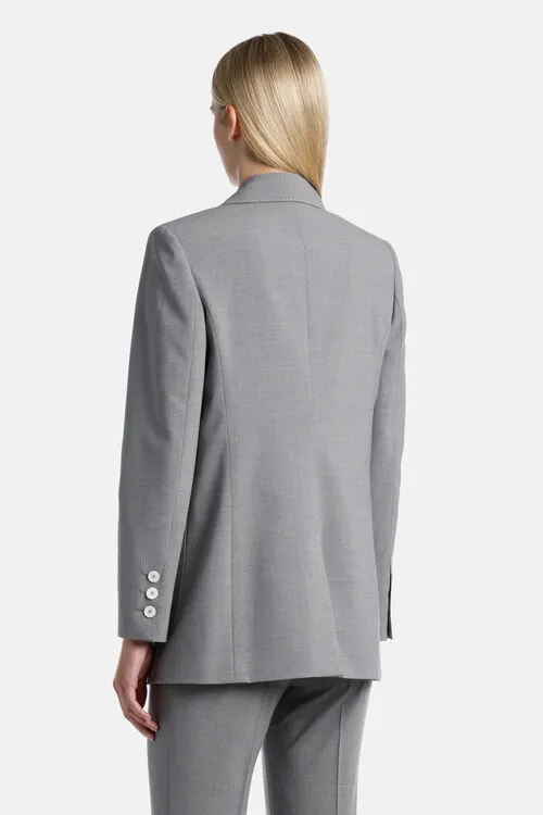Luisa Spagnoli Vignone Vignone Grey Melange Women Jackets and Blazers Luisa Spagnoli Vignone Vignone Grey Melange Women Jackets and Blazers