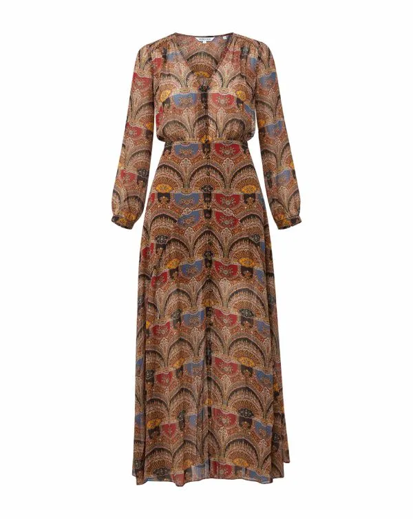 Makenzie Dress Dark Chocolate Multi Women Veronica Beard Dresses Makenzie Dress Dark Chocolate Multi Women Veronica Beard Dresses
