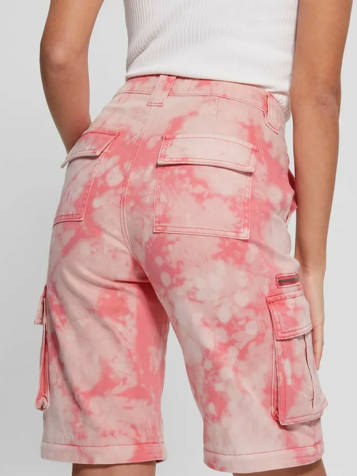 Malia Convertible WideLeg Cargo Pants Morning Pink Tie Dye Women Bottoms GUESS Malia Convertible WideLeg Cargo Pants Morning Pink Tie Dye Women Bottoms GUESS