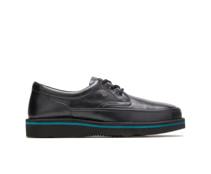 Mall Walker Black Leather Men Walking Shoes Hush Puppies