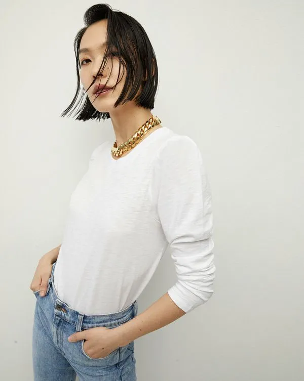 Mason Baseball Tee White Women Veronica Beard Tops