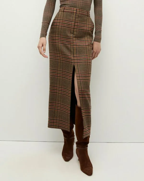 Maxine Plaid Maxi Skirt Camelandblack Women Veronica Beard Skirts and Shorts Maxine Plaid Maxi Skirt Camelandblack Women Veronica Beard Skirts and Shorts