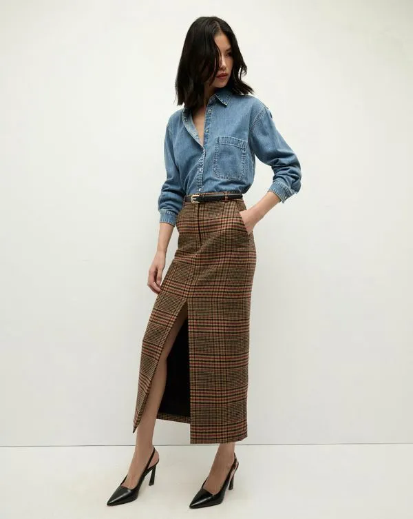 Maxine Plaid Maxi Skirt Camelandblack Women Veronica Beard Skirts and Shorts Maxine Plaid Maxi Skirt Camelandblack Women Veronica Beard Skirts and Shorts