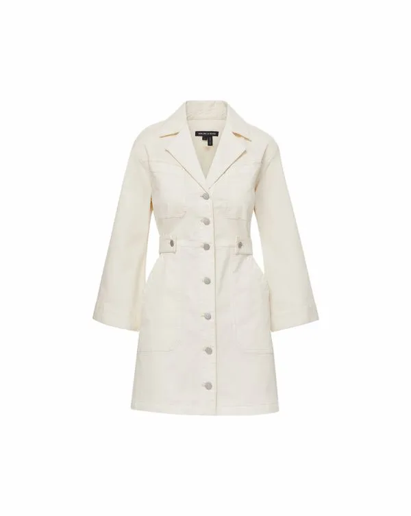 Mckinley Twill Dress Ecru Women Veronica Beard Dresses