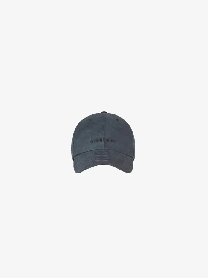 Men Beanies and Caps Givenchy GIVENCHY 4G Embroidered Cap In Canvas Black