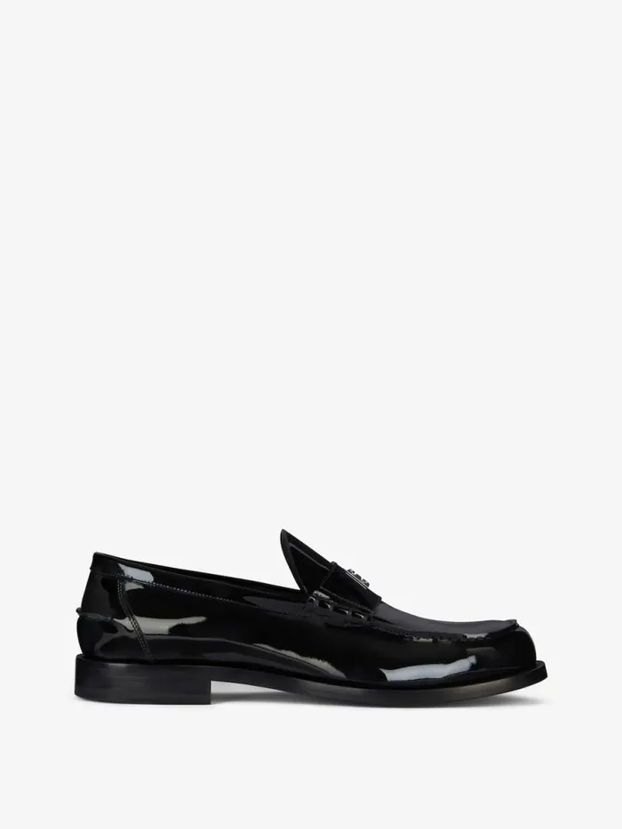Men Boots and Loafers Givenchy Mr G Loafers In Patent Leather Black