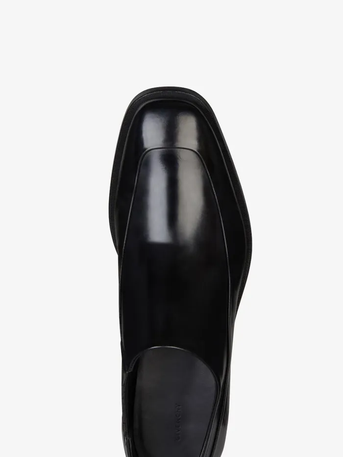 Men Boots and Loafers Givenchy Squared Derbies In Leather Black Men Boots and Loafers Givenchy Squared Derbies In Leather Black