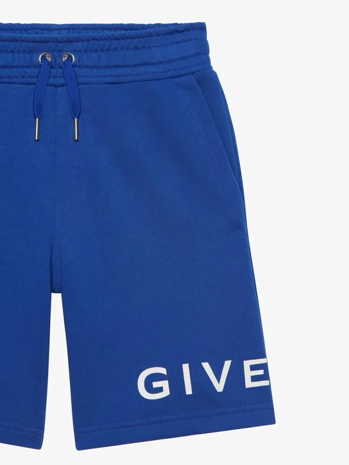 Men Boy 4 To 12 Years Givenchy Bermuda Shorts In Fleece Royal Blue Men Boy 4 To 12 Years Givenchy Bermuda Shorts In Fleece Royal Blue