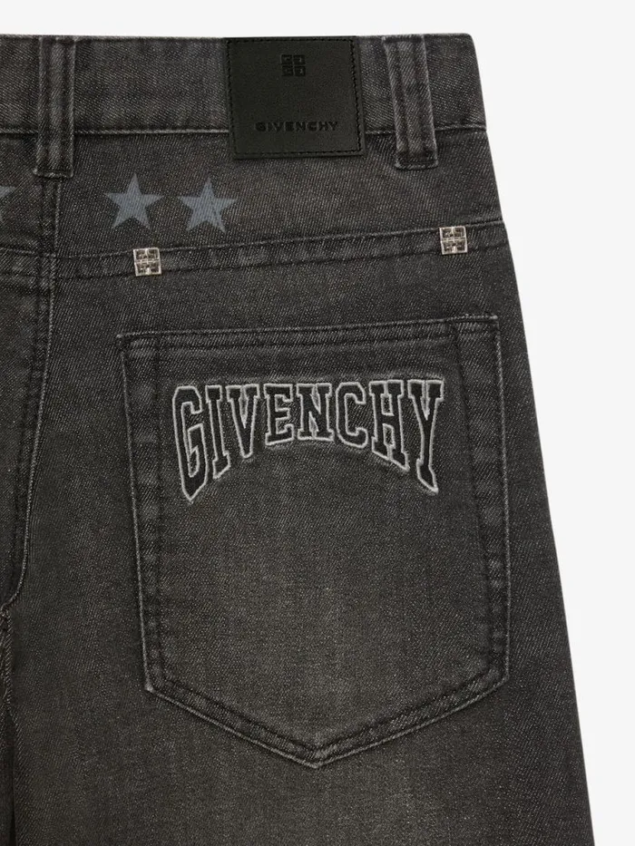 Men Boy 4 To 12 Years Givenchy GIVENCHY College Baggy Jeans In Denim Black