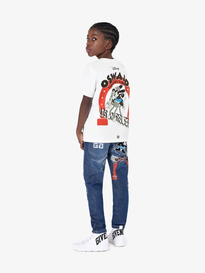 Men Boy 4 To 12 Years Givenchy Oswald Tshirt In Cotton White