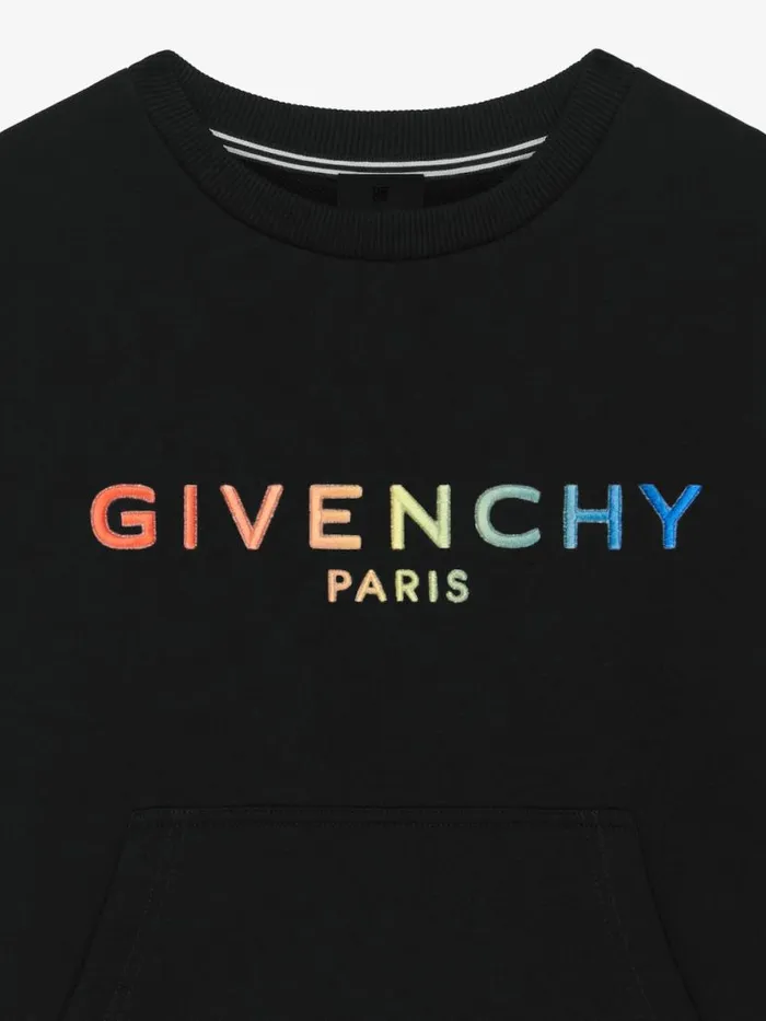 Men Boy 4 To 12 Years Givenchy Sweatshirt In Embroidered Fleece Black