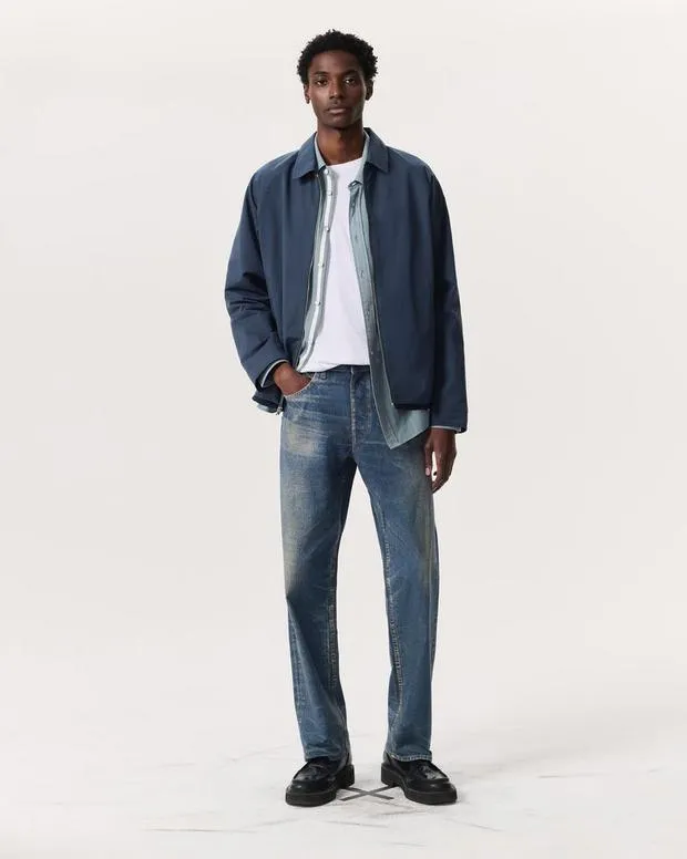 Men Chester CottonBlend Blouson Jacket Ink Blue Jackets and Coats rag and bone