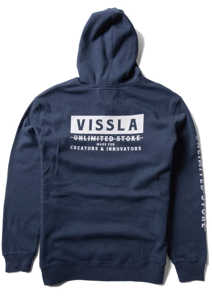 Men Coastal Eco Po Hoodie MIH 8211 Midnight Heather Fleece and Hoodies Vissla