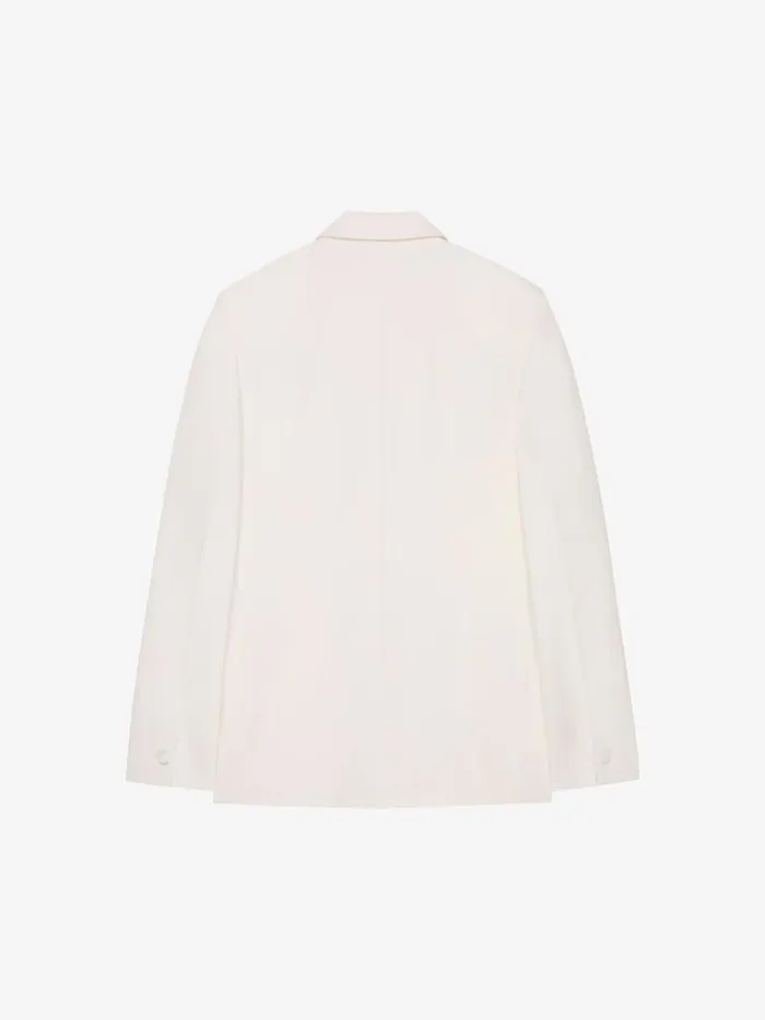 Men Coats and Jackets Givenchy Slim Fit Jacket In Wool And Mohair White Men Coats and Jackets Givenchy Slim Fit Jacket In Wool And Mohair White