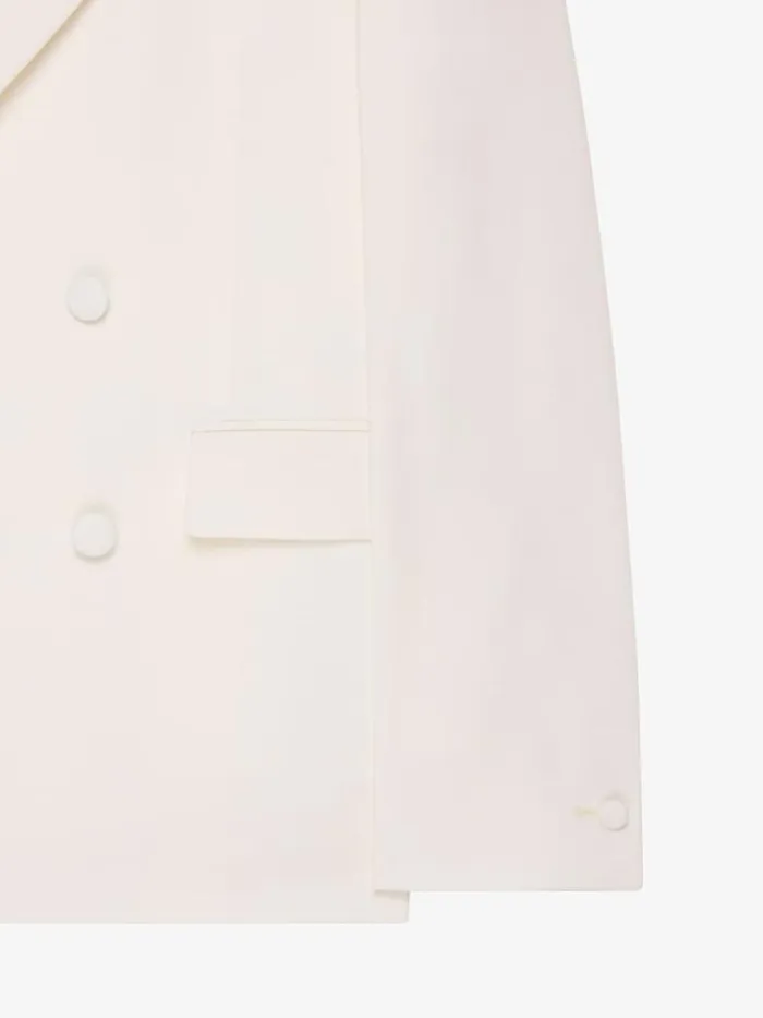 Men Coats and Jackets Givenchy Slim Fit Jacket In Wool And Mohair White Men Coats and Jackets Givenchy Slim Fit Jacket In Wool And Mohair White