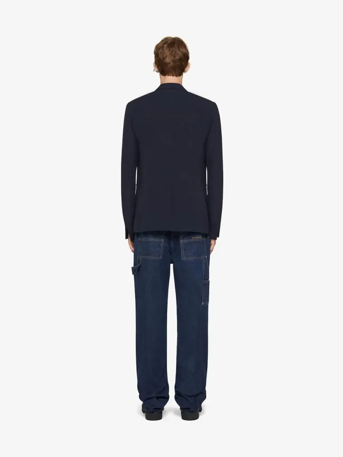Men Coats and Jackets Givenchy Slim Fit Jacket In Wool With 4G Detail Navy