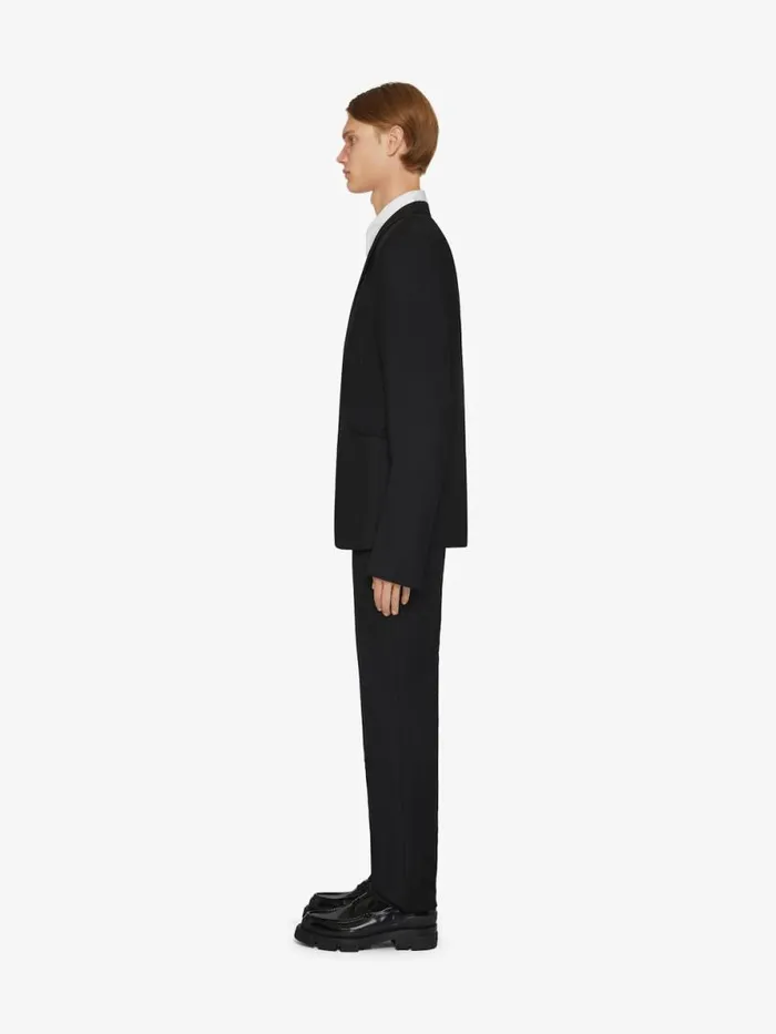 Men Coats and Jackets Givenchy Slimfit Jacket In Wool With ULock Closing Black