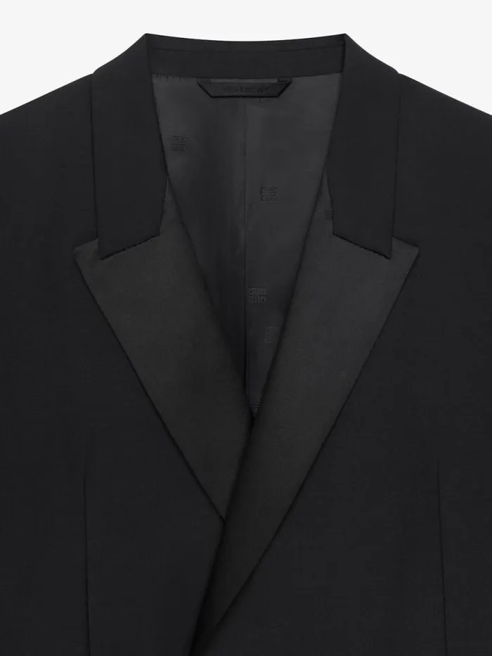 Men Coats and Jackets Givenchy Slimfit Jacket In Wool With ULock Closing Black