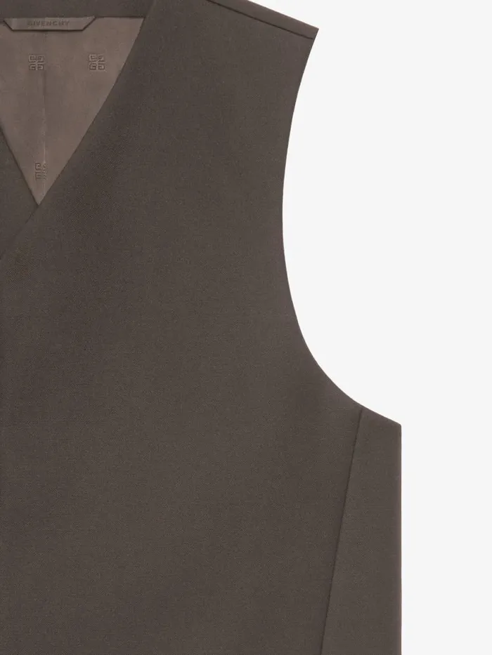 Men Coats and Jackets Givenchy Waistcoat In Wool Military Green