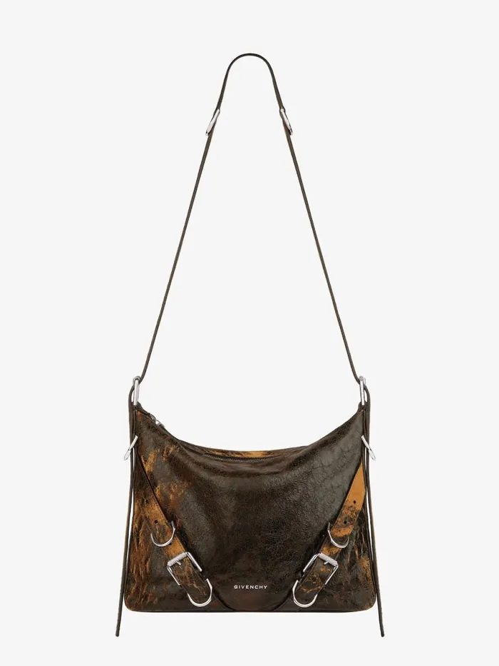 Men Crossbody Bags Givenchy Voyou Crossbody Bag In Crackled Leather Blackbrown Mud Men Crossbody Bags Givenchy Voyou Crossbody Bag In Crackled Leather Blackbrown Mud