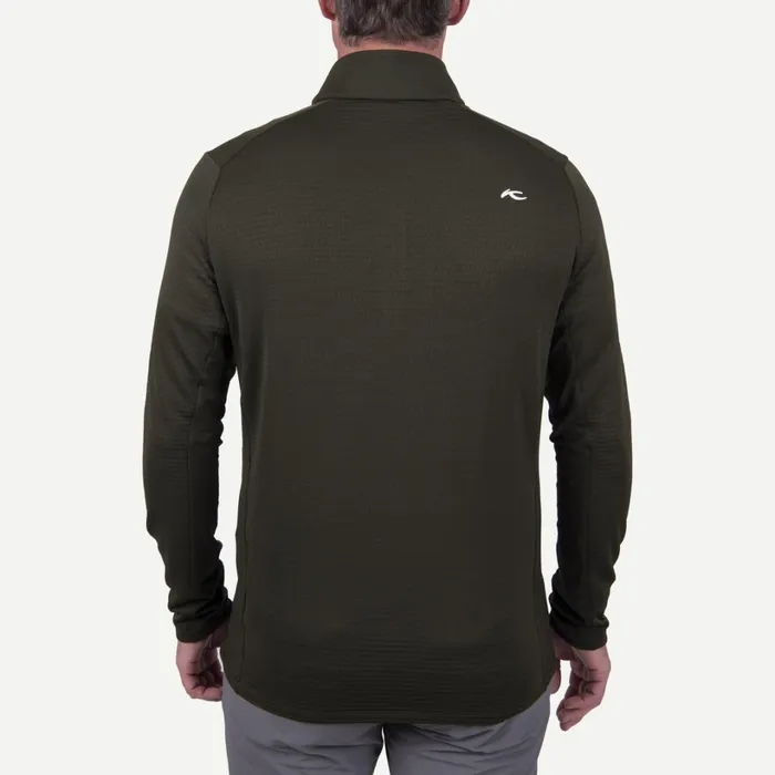 Men David Midlayer HalfZip Dark Olive KJUS Midlayers and Sweaters