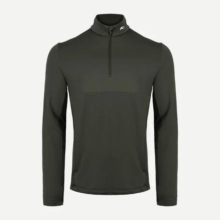 Men David Midlayer HalfZip Dark Olive KJUS Midlayers and Sweaters