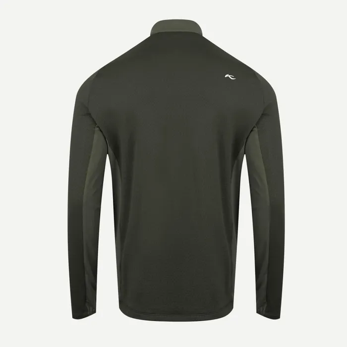Men David Midlayer HalfZip Dark Olive KJUS Midlayers and Sweaters