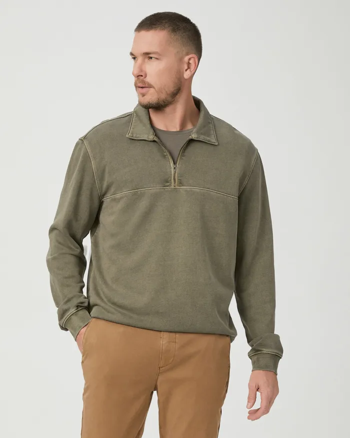 Men Davion Quarter Zip Pullover 8211 Vintage White Sage Sweaters and Sweatshirts PAIGE Men Davion Quarter Zip Pullover 8211 Vintage White Sage Sweaters and Sweatshirts PAIGE