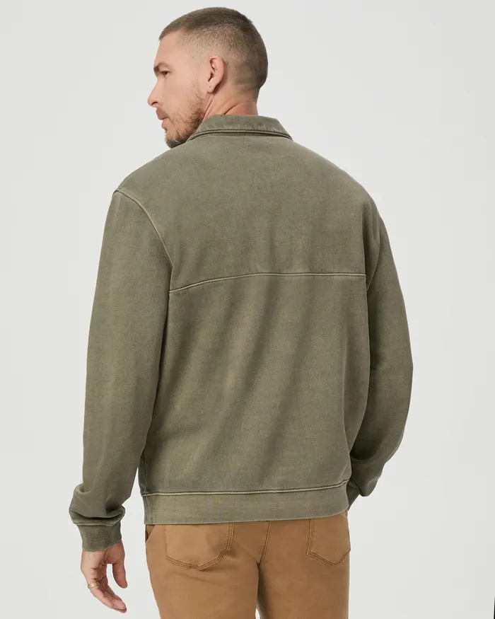 Men Davion Quarter Zip Pullover 8211 Vintage White Sage Sweaters and Sweatshirts PAIGE Men Davion Quarter Zip Pullover 8211 Vintage White Sage Sweaters and Sweatshirts PAIGE
