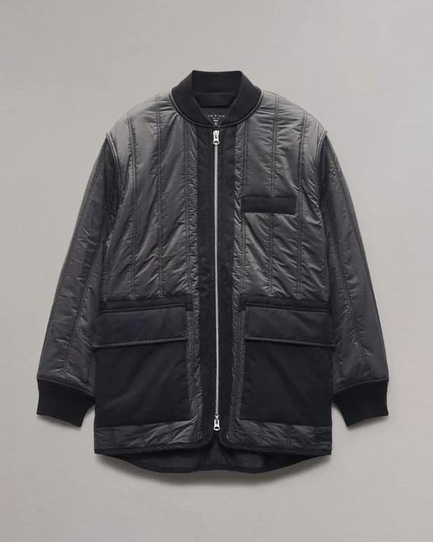 Men Delta Liner Jacket Gravel GradientWashed Black Jackets and Coats rag and bone