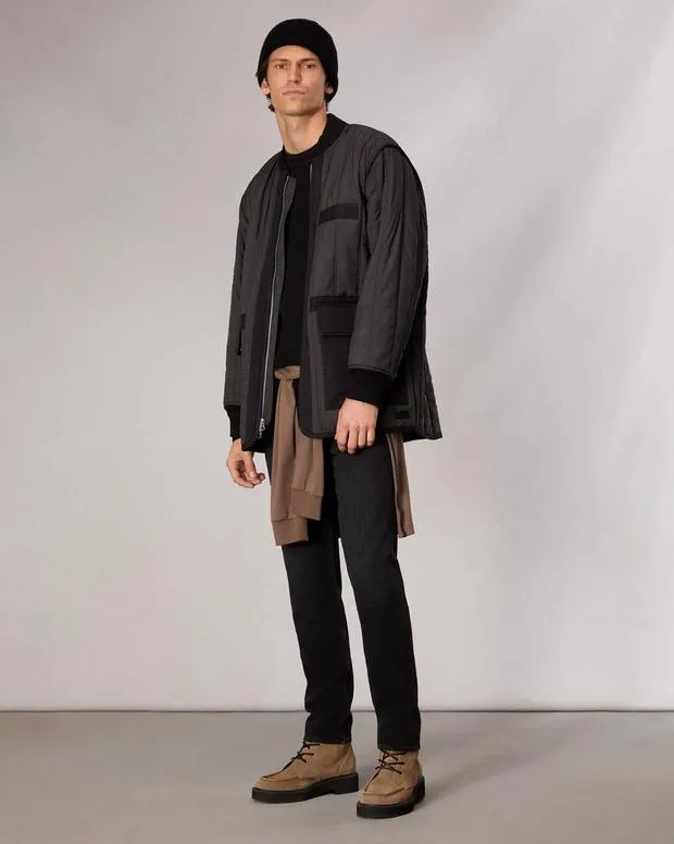 Men Delta Liner Jacket Gravel GradientWashed Black Jackets and Coats rag and bone