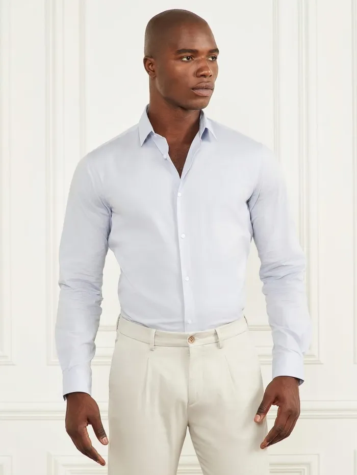 Men Eco Benny New Collar Paul Shirt Airway Blue Shirts GUESS Men Eco Benny New Collar Paul Shirt Airway Blue Shirts GUESS