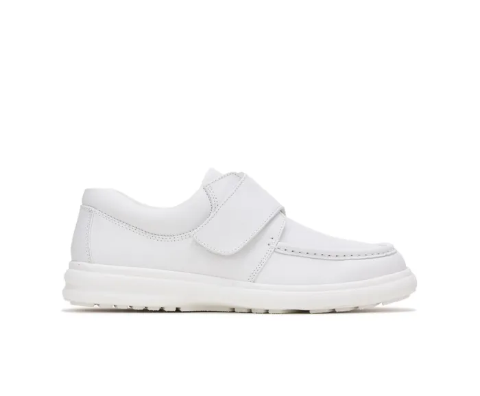 Men Gil White Leather Walking Shoes Hush Puppies