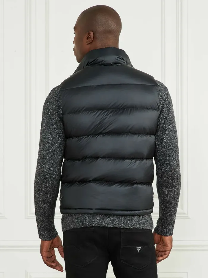 Men GUESS Down Puffer Vest Bleu lgant Jackets and Coats Men GUESS Down Puffer Vest Bleu lgant Jackets and Coats