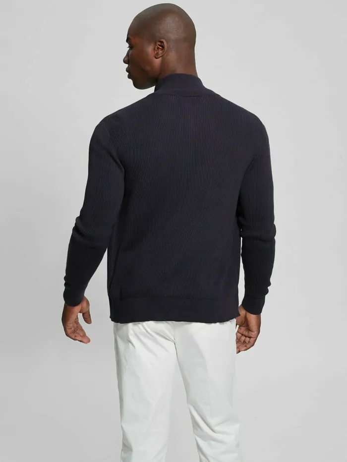 Men GUESS Eco Burton FullZip Cardigan Bleu lgant Hoodies and Sweaters Men GUESS Eco Burton FullZip Cardigan Bleu lgant Hoodies and Sweaters