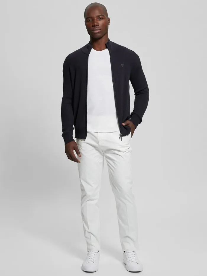 Men GUESS Eco Burton FullZip Cardigan Bleu lgant Hoodies and Sweaters Men GUESS Eco Burton FullZip Cardigan Bleu lgant Hoodies and Sweaters
