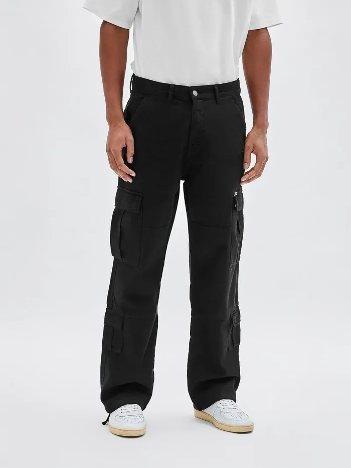 Men GUESS GUESS Originals Cargo Pants Black Jeans and Denim