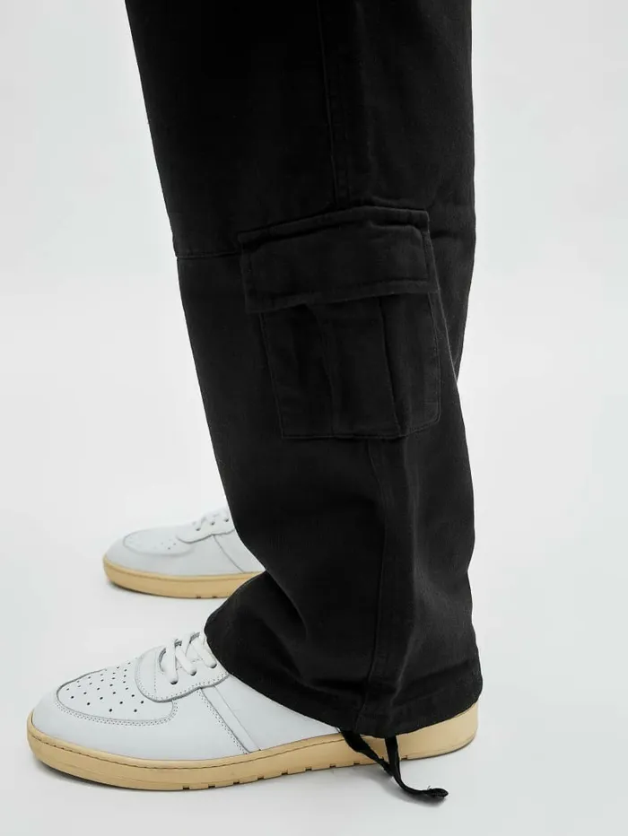 Men GUESS GUESS Originals Cargo Pants Black Jeans and Denim