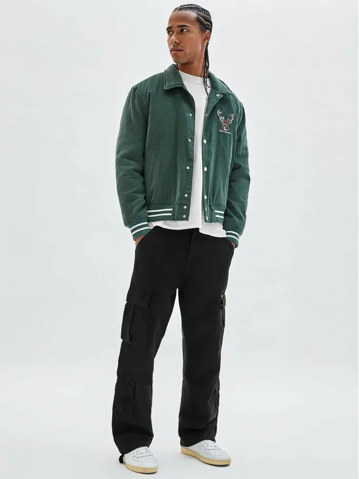 Men GUESS GUESS Originals Cargo Pants Black Jeans and Denim